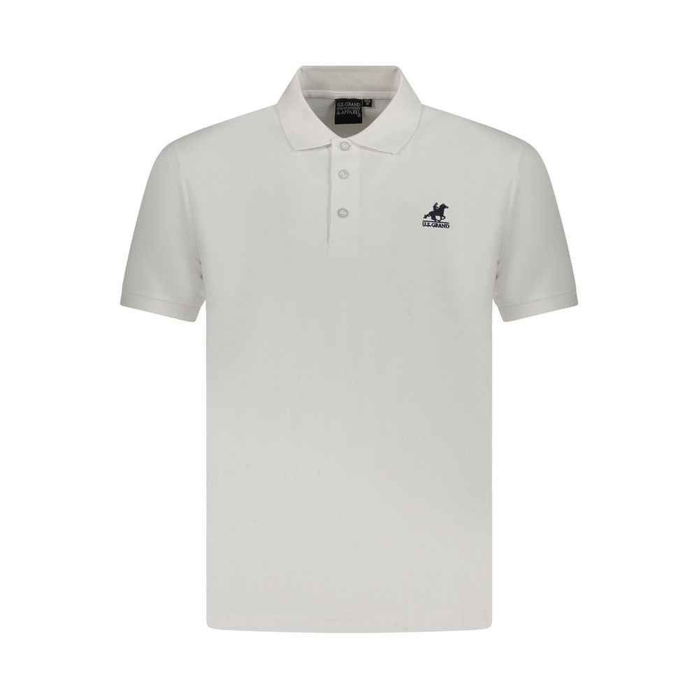 White Cotton Men Polo Shirt