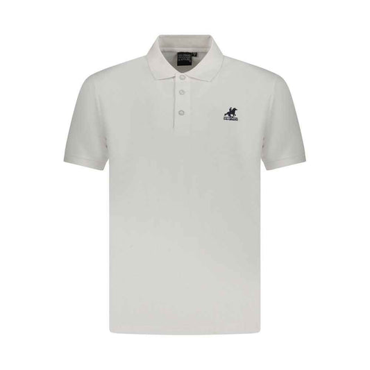 White Cotton Men Polo Shirt