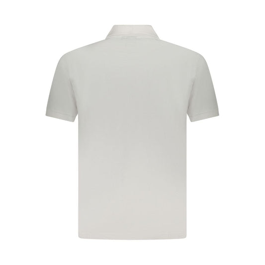 White Cotton Men Polo Shirt