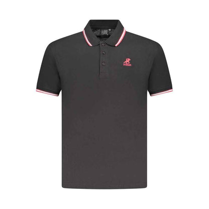 Black Cotton Mens Polo Shirt