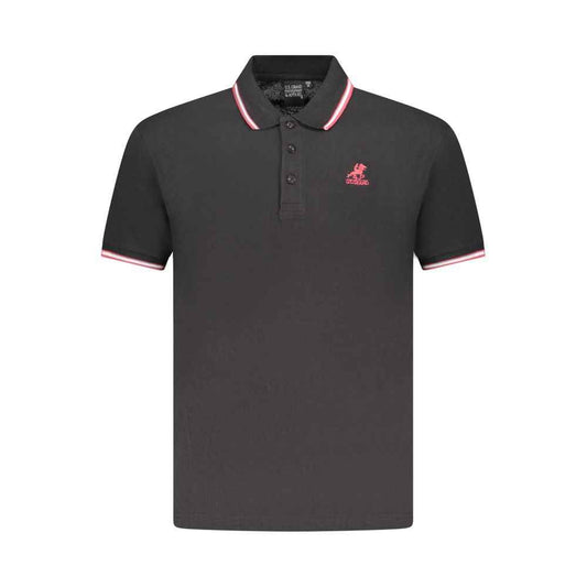 Black Cotton Mens Polo Shirt