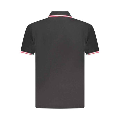 Black Cotton Mens Polo Shirt