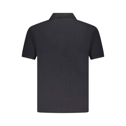 Black Cotton Men Polo