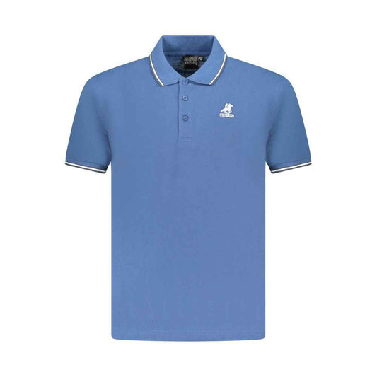 Blue Cotton Men's Polo Shirt
