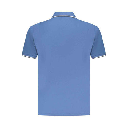 Blue Cotton Men's Polo Shirt