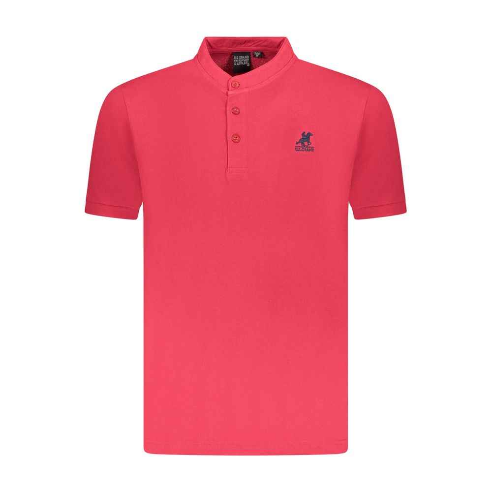 Red Cotton Men Polo Shirt