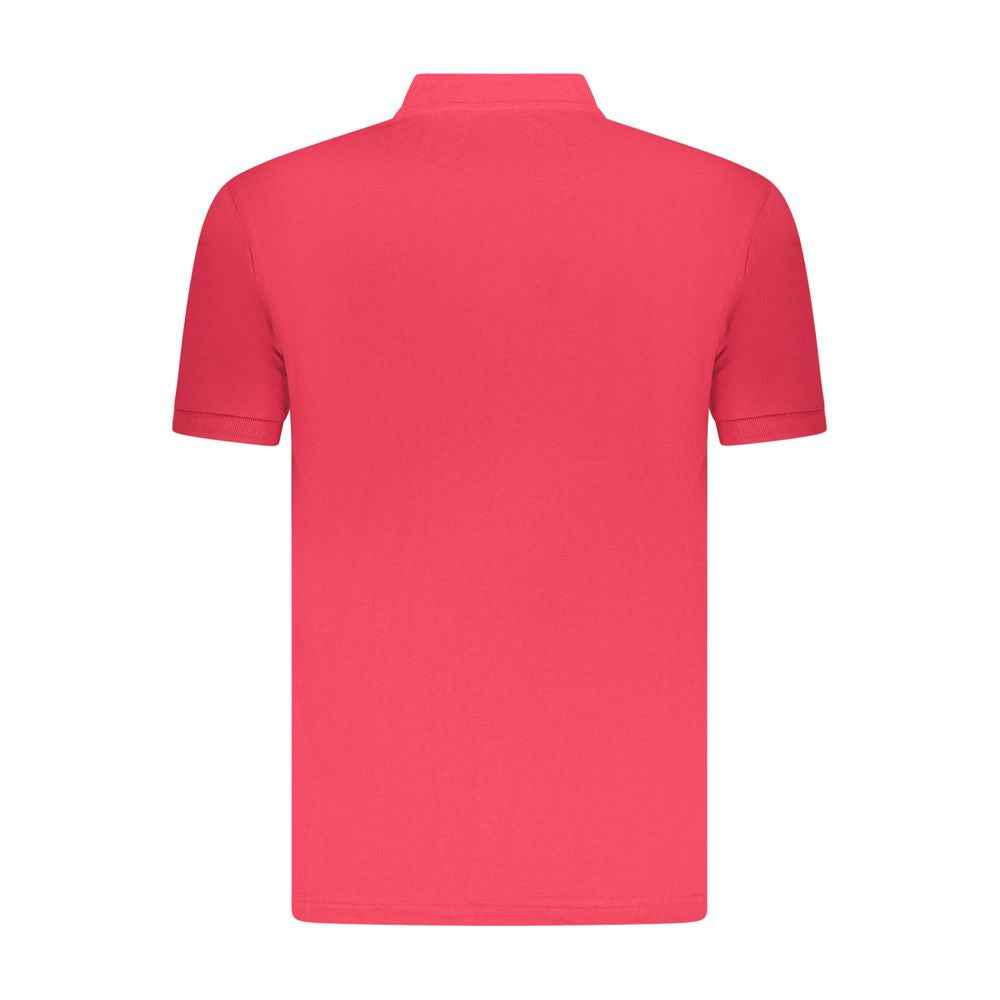 Red Cotton Men Polo Shirt