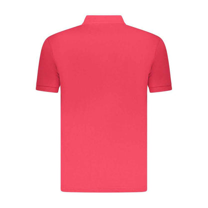 Red Cotton Men Polo Shirt