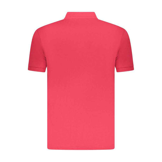 Red Cotton Men Polo Shirt