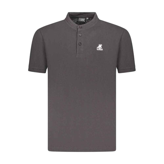 Black Cotton Men Polo Shirt