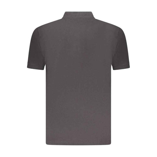 Black Cotton Men Polo Shirt