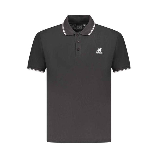 Black Cotton Men's Polo Shirt