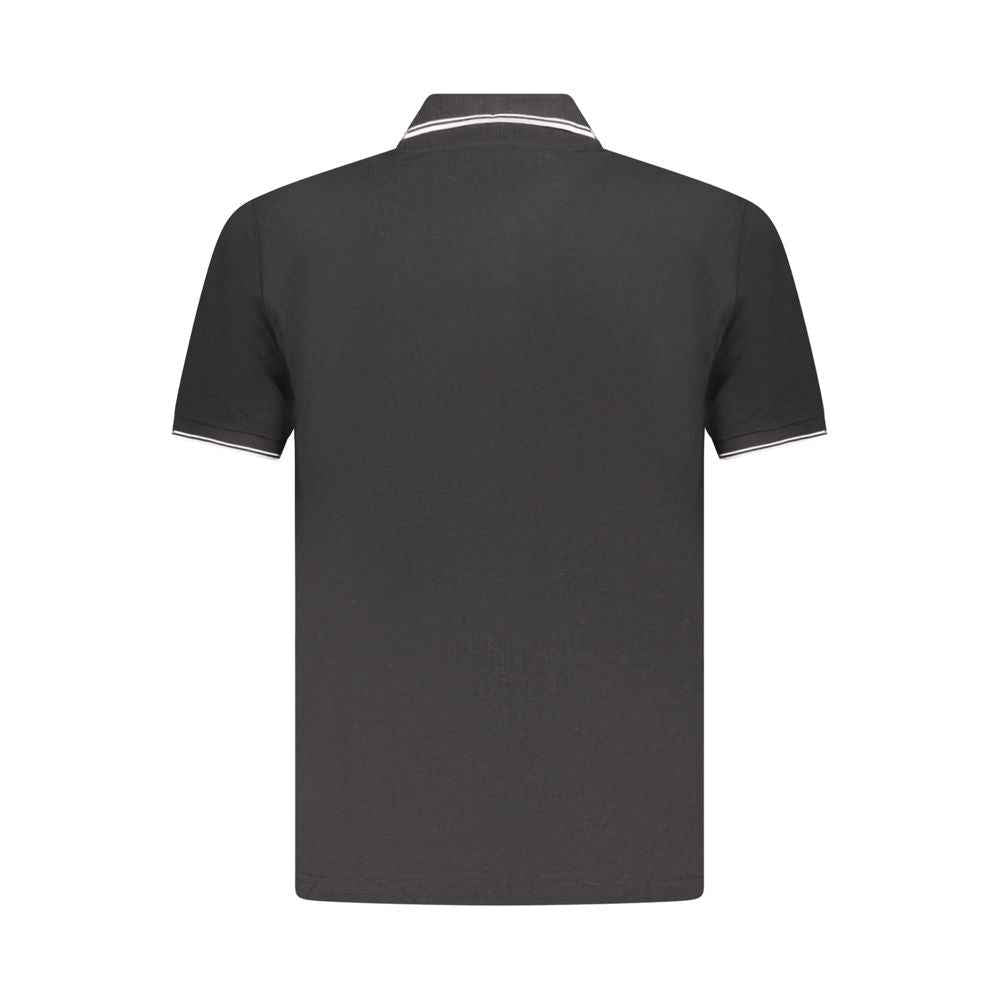 Black Cotton Men's Polo Shirt