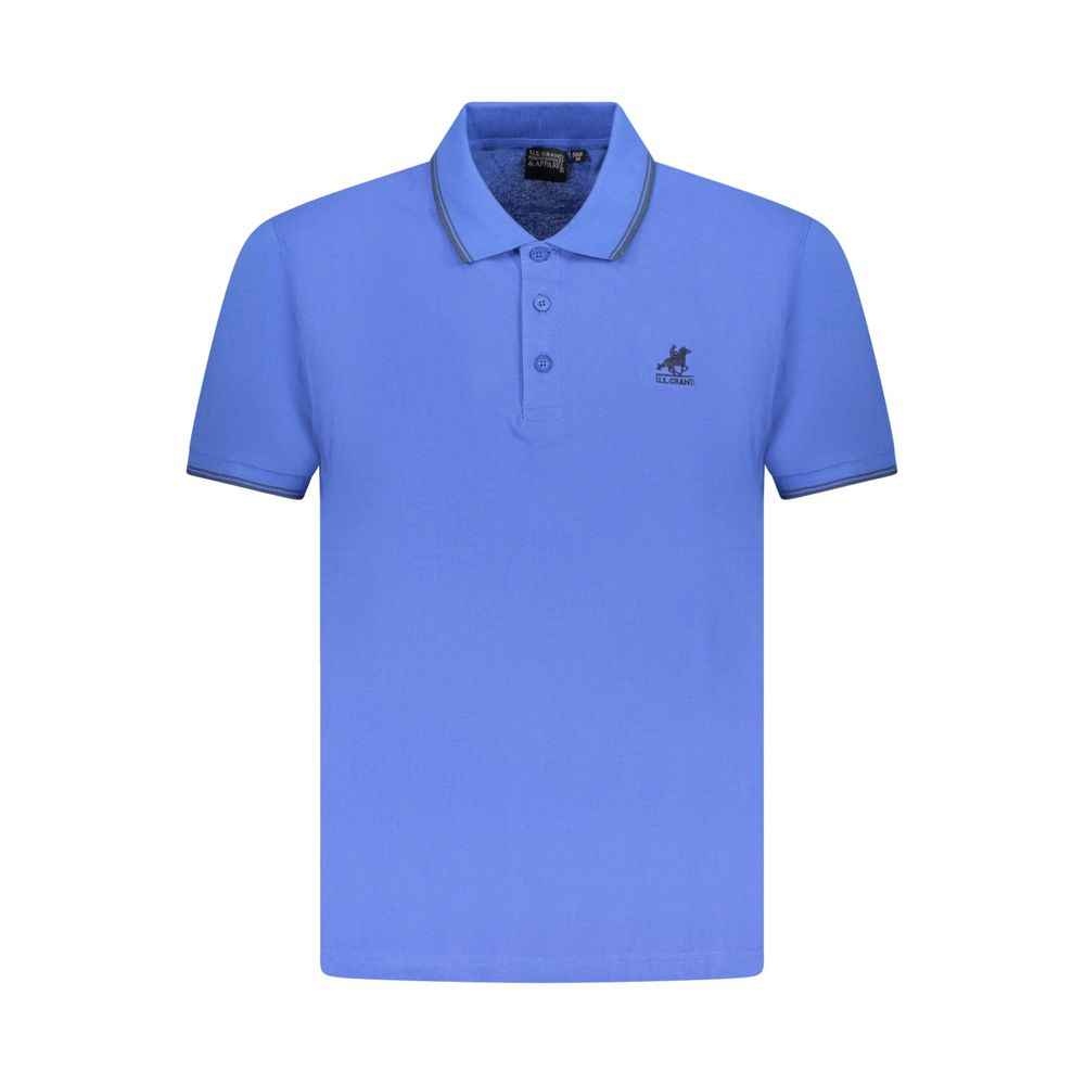 Blue Cotton Mens Polo Shirt