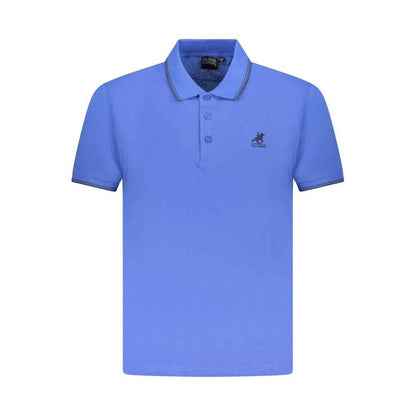 Blue Cotton Mens Polo Shirt