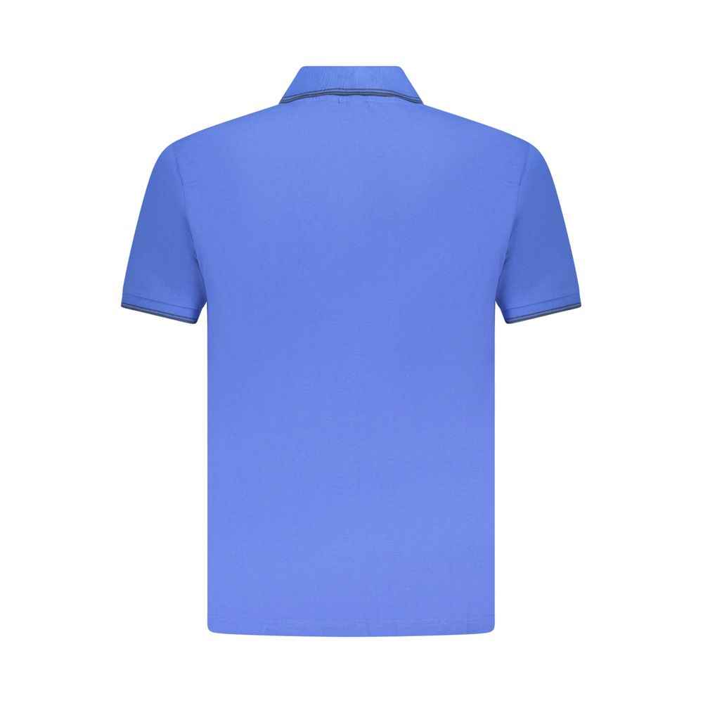 Blue Cotton Mens Polo Shirt