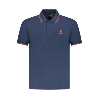 Blue Cotton Mens Polo Shirt