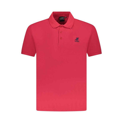 Red Cotton Men Polo Shirt