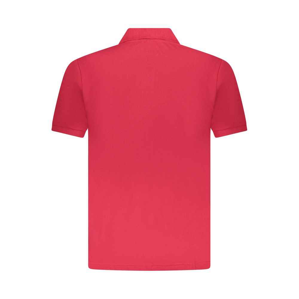 Red Cotton Men Polo Shirt