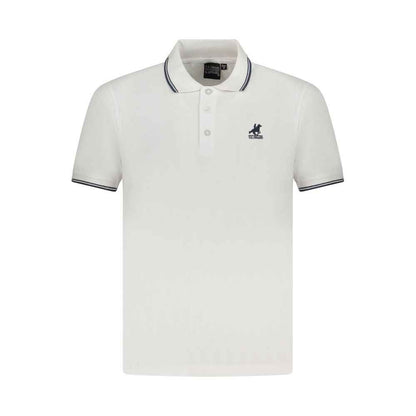 White Cotton Men Polo Shirt