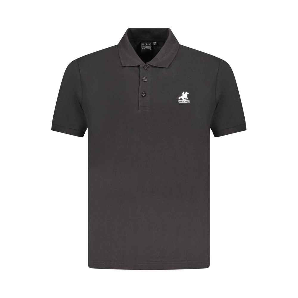 Black Cotton Mens Polo Shirt