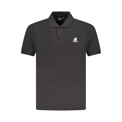 Black Cotton Mens Polo Shirt