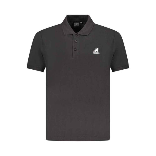 Black Cotton Mens Polo Shirt