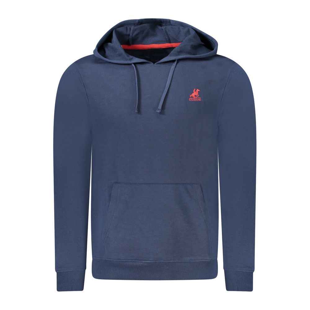 Blue Cotton Men's Hoodie