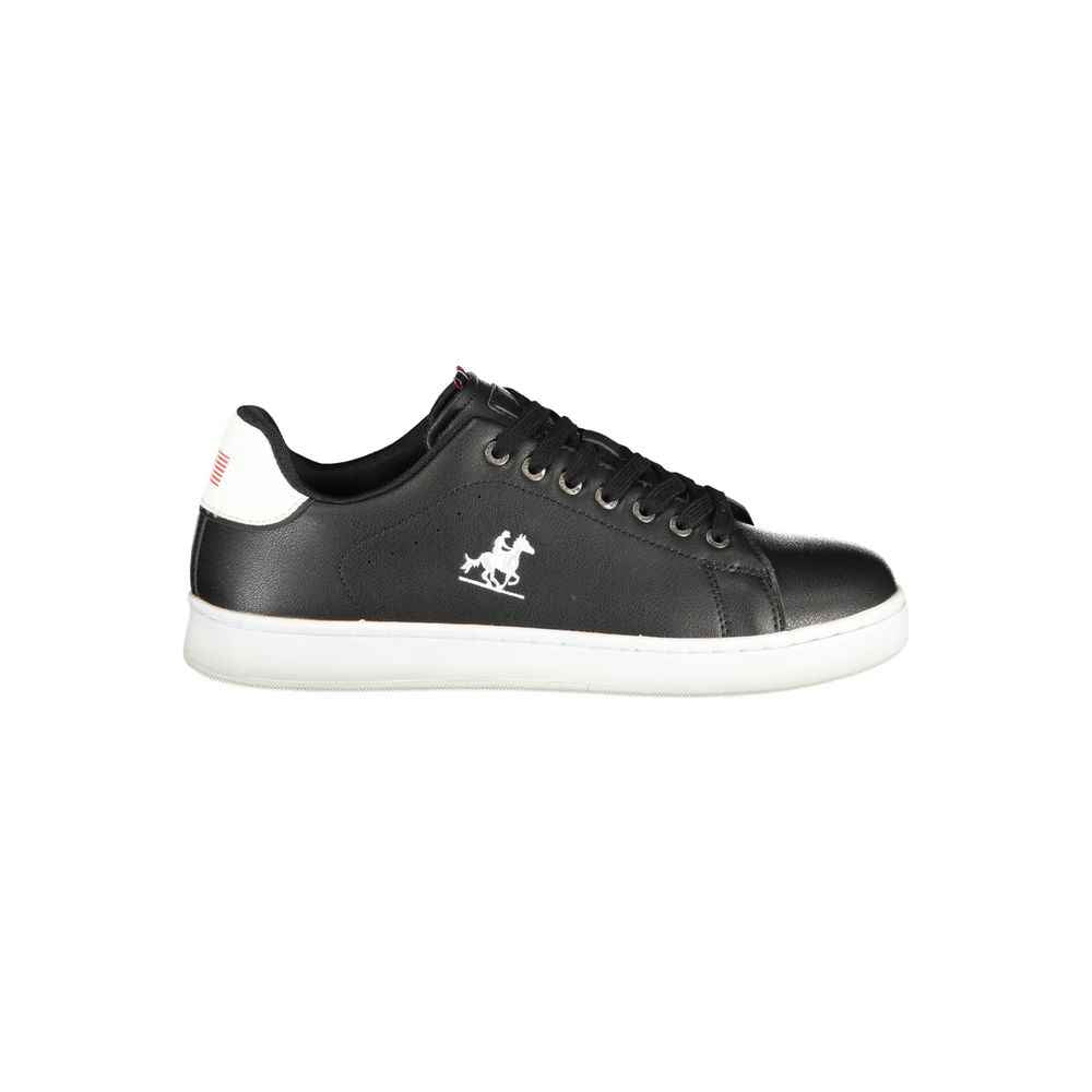 Black Polyurethane Men Sneaker