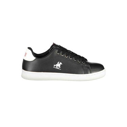 Black Polyurethane Men Sneaker