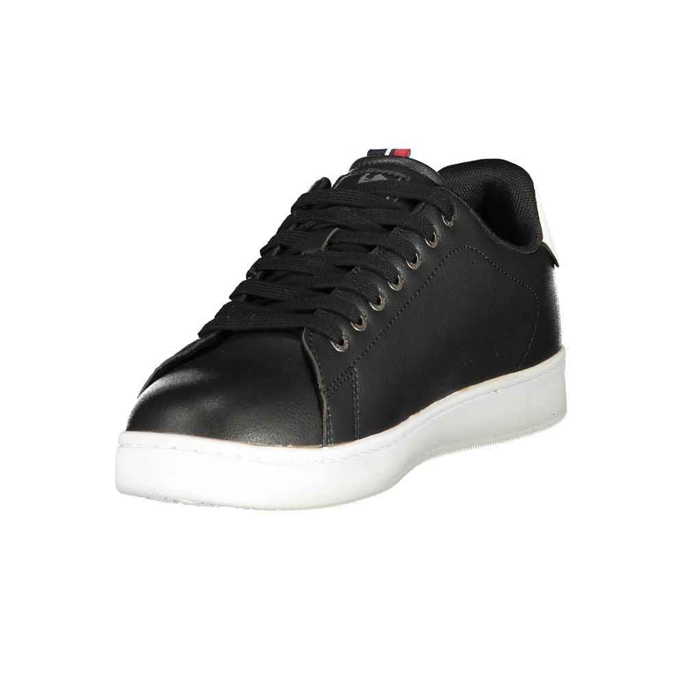 Black Polyurethane Men Sneaker