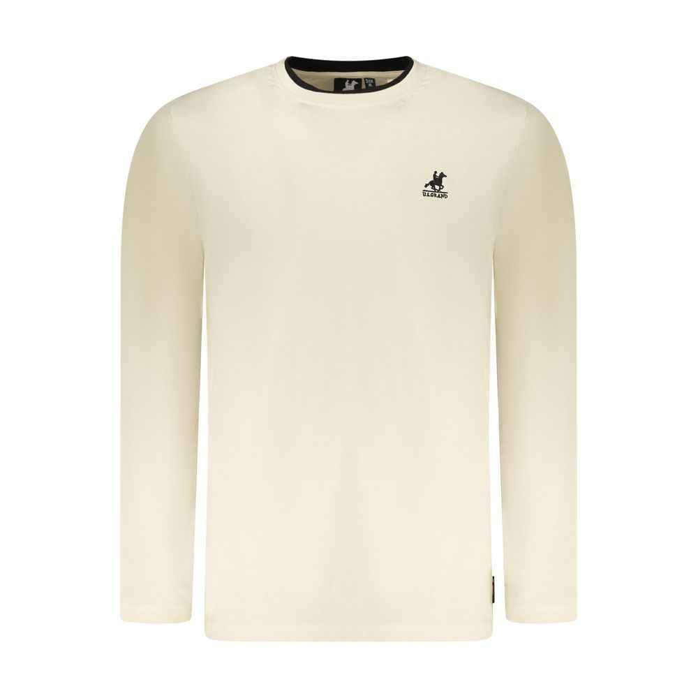 Beige Cotton Men T-Shirt