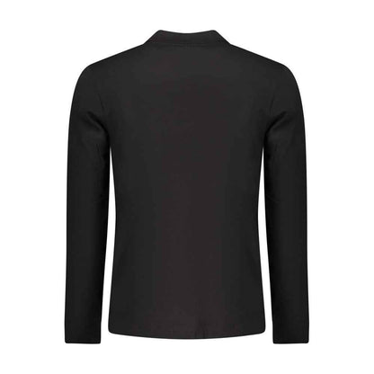 Black Cotton Men Polo Shirt