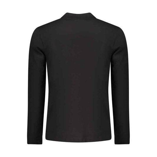Black Cotton Men Polo Shirt