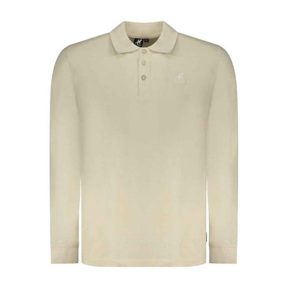Beige Cotton Men Polo Shirt