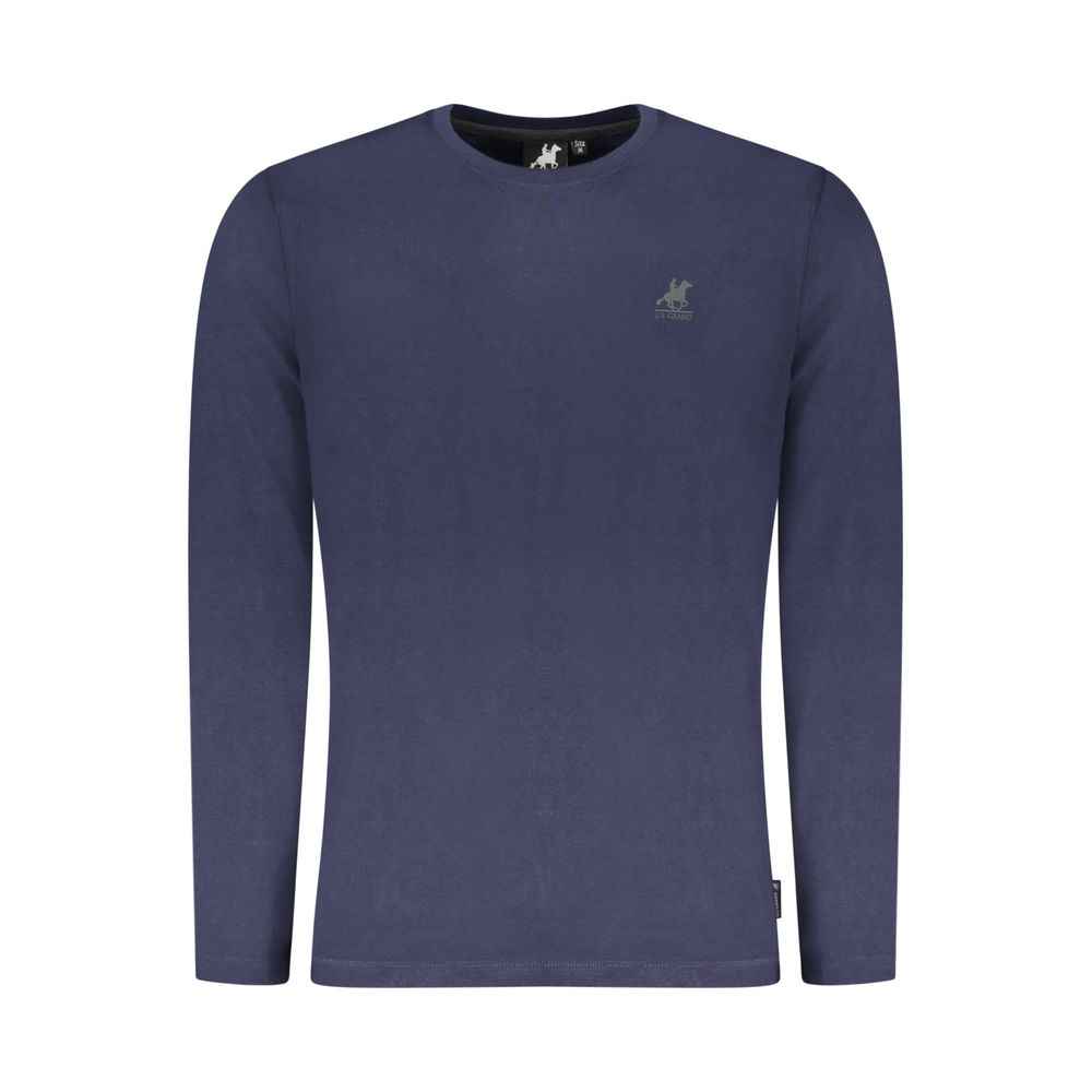 Blue Cotton Men T-Shirt