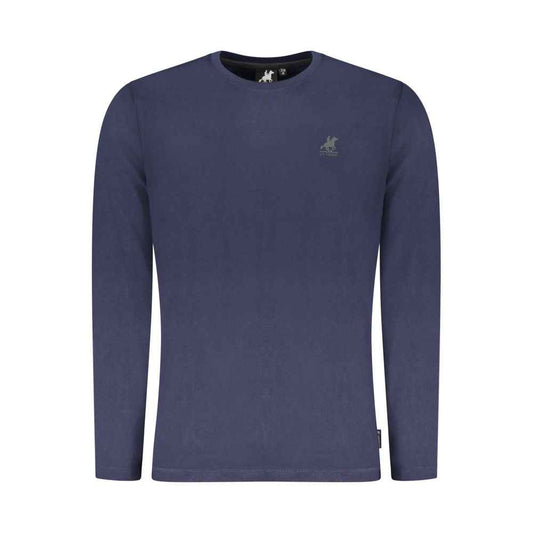 Blue Cotton Men T-Shirt