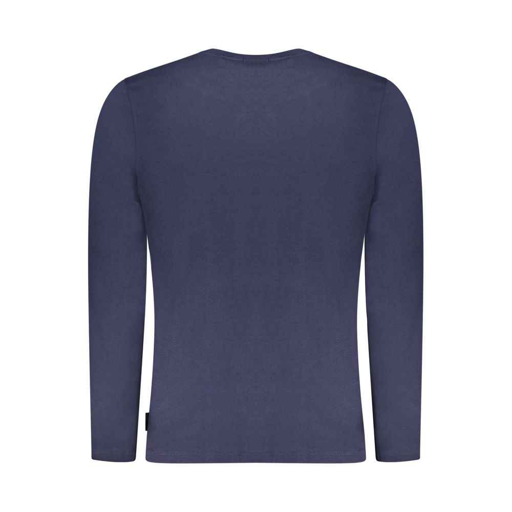 Blue Cotton Men T-Shirt