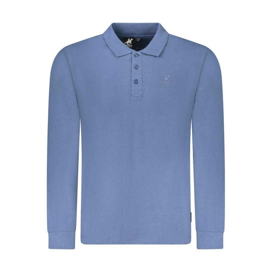 Blue Cotton Men's Polo Shirt