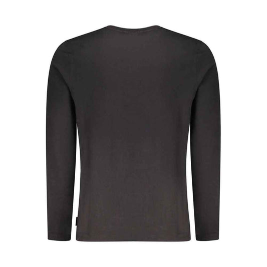Black Cotton Men T-Shirt