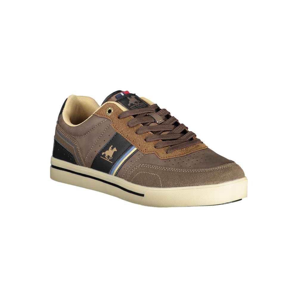 Marrone Polyurethane Men Sneaker