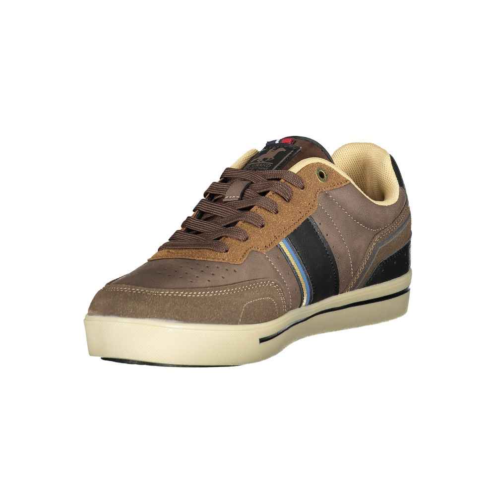 Marrone Polyurethane Men Sneaker