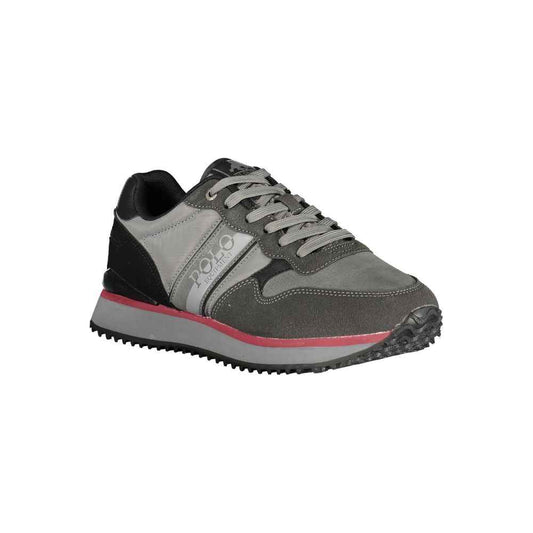 Grigio Polyurethane Men Sneaker