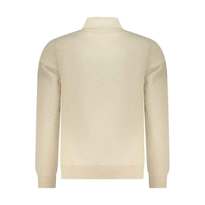 Beige Polyester Men Sweatshirt