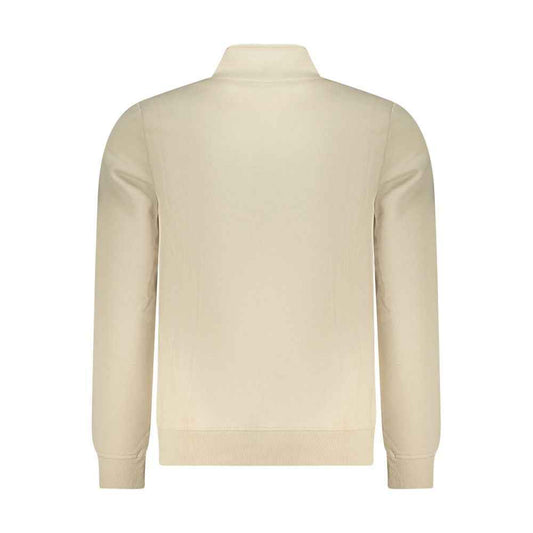 Beige Polyester Men Sweatshirt