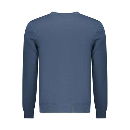 Blue Polyester Men Sweatshirt