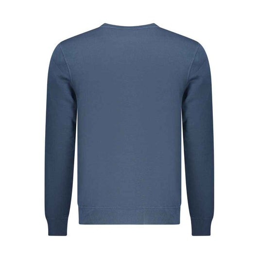Blue Polyester Men Sweatshirt