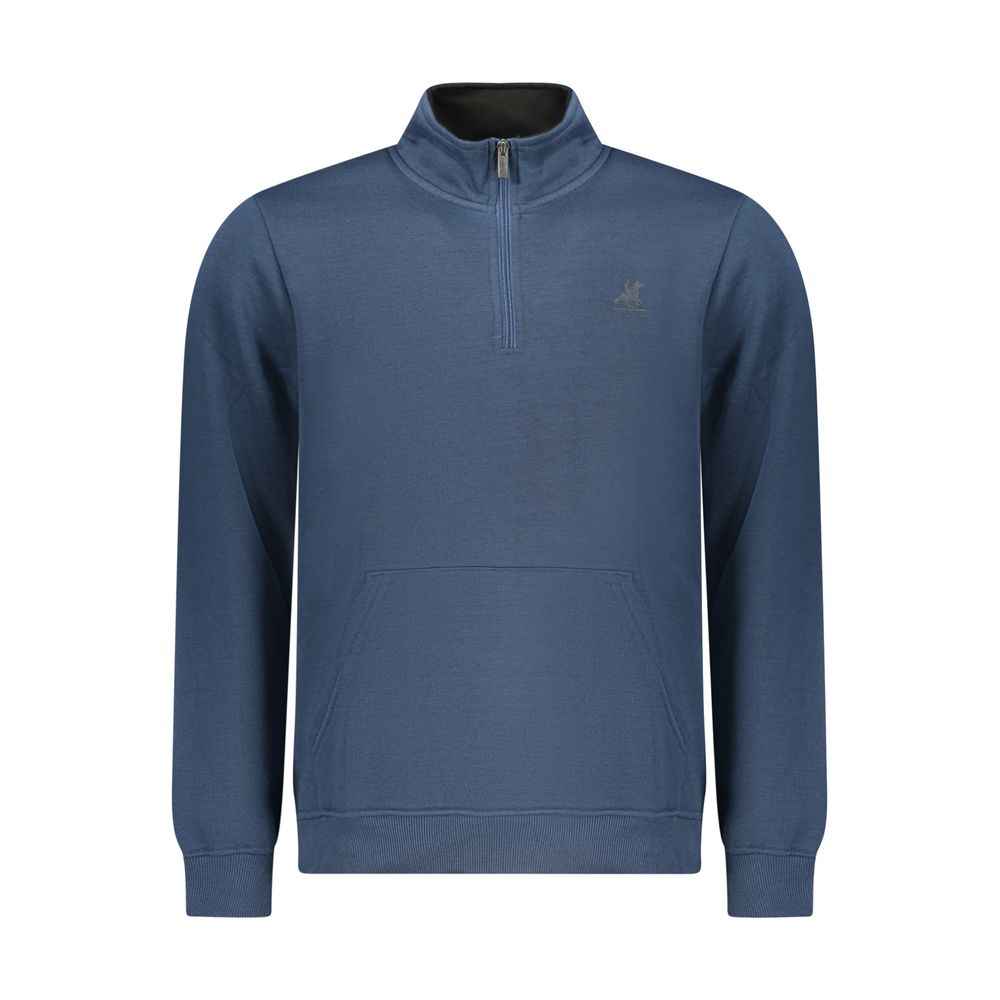 Blue Polyester Men's Sweatshirt