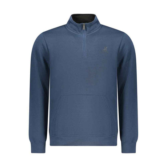Blue Polyester Men's Sweatshirt