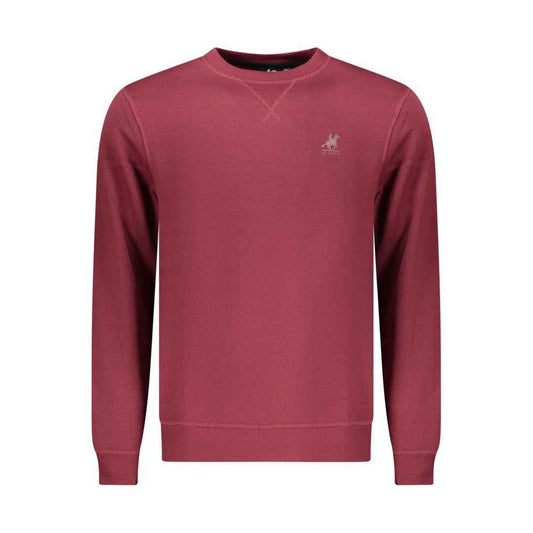 Red Polyester Men Sweatshirt